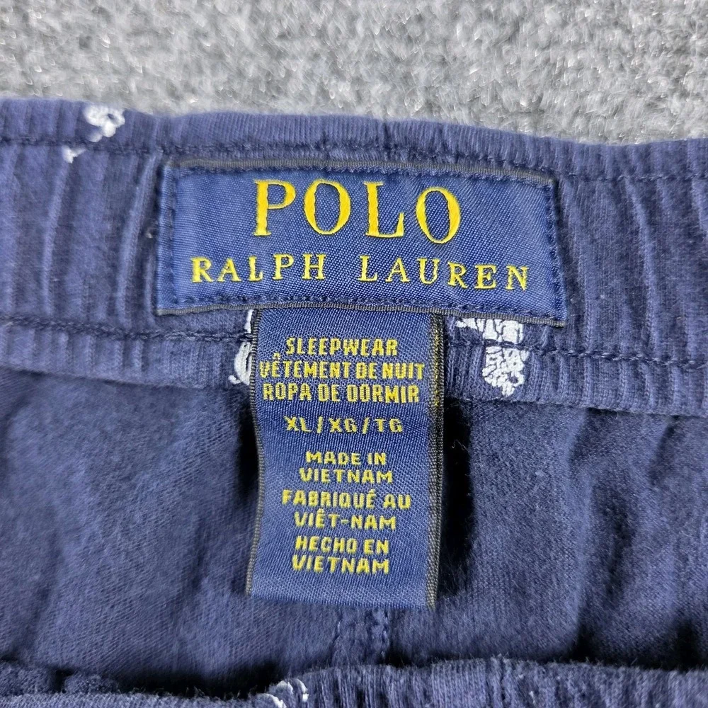 Polo Ralph Lauren Sleepwear Shorts Men's XL Navy Blue Allover Pony Logo Print